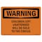 Signmission Safety Sign, OSHA WARNING, 7" Height, Rigid Plastic, Children Left Unattended Will Be, Landscape OS-WS-P-710-L-12521 - alternate 1